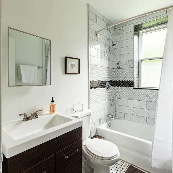 Bathroom with a shower at Detroit Living in Detroit, Michigan