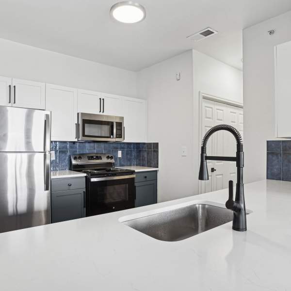 Quartz unit kitchen