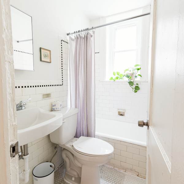Bathroom with bathtub at Detroit Living in Detroit, Michigan