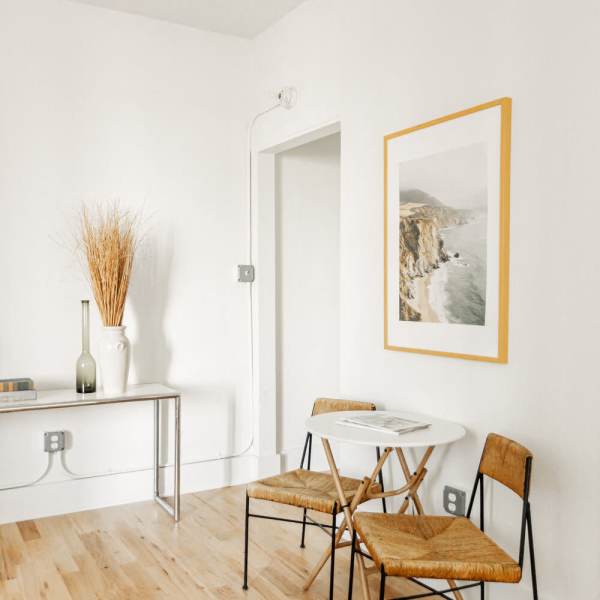 Room with chairs at Detroit Living in Detroit, Michigan