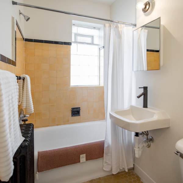 Bathroom with sink at Detroit Living in Detroit, Michigan