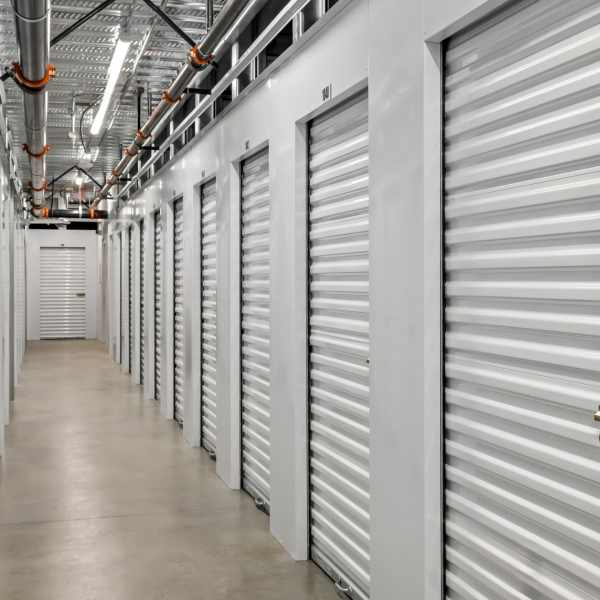 Indoor storage units at StorQuest Self Storage in Folsom, California