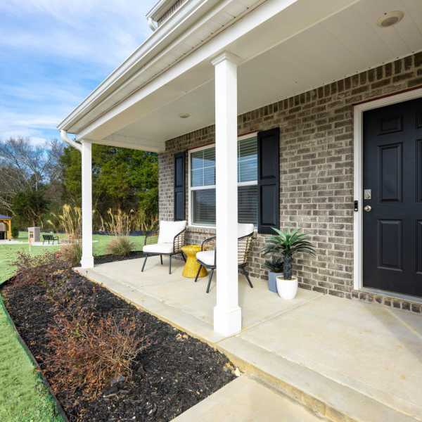 Patio and balcony access through a door outside the apartment at Miller Landing in Cleveland, Tennessee