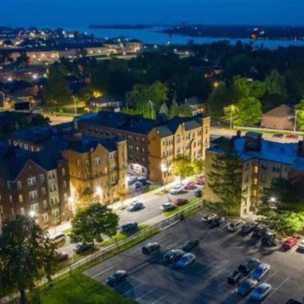 Neighborhood aerial at Detroit Living in Detroit, Michigan