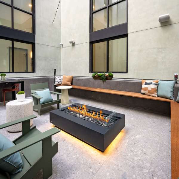 Rooftop terrace at Vivien in Los Angeles, California