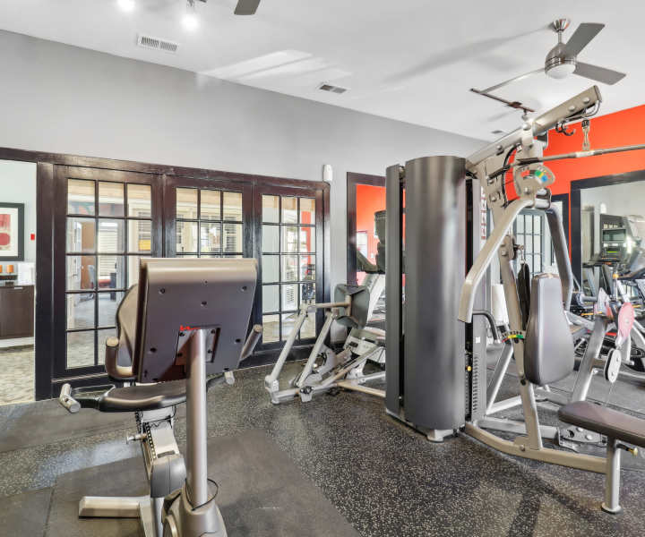 State-of-the-art fitness center at Malvern Lakes Apartments in Fredericksburg, Virginia