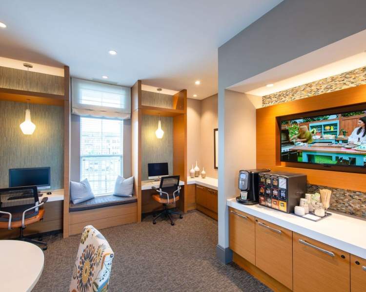 Business center at The Elms at Arcola in Dulles, Virginia