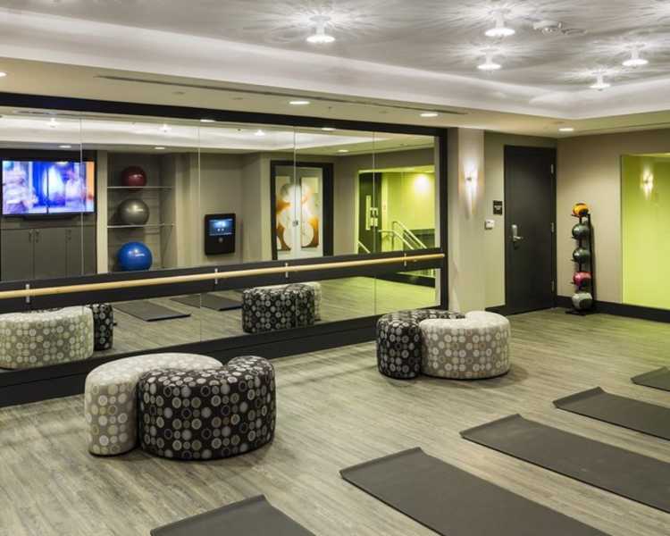 Yoga and stretching room at 2001 Clarendon BLVD in Arlington, Virginia