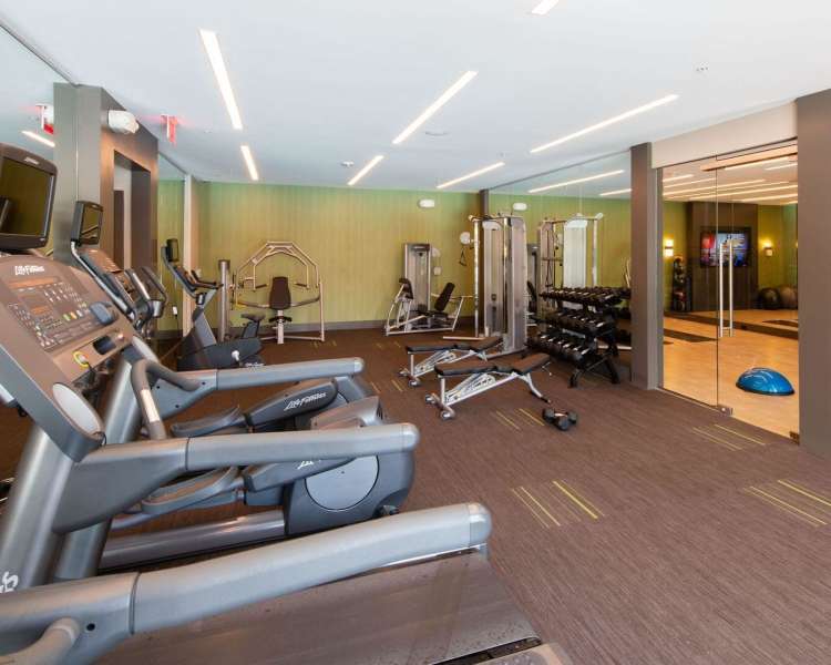 Fitness center at The Elms at Arcola in Dulles, Virginia