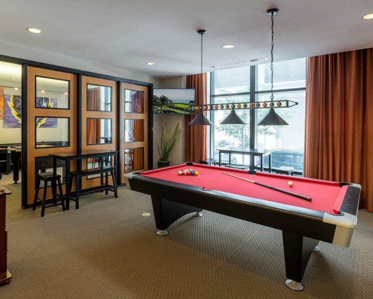 Billiards table at The Eden in Baltimore, Maryland
