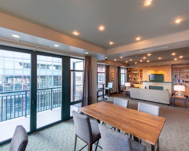 Lounge with great views at The Eden in Baltimore, Maryland