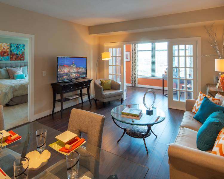 Large open living space at The Eden in Baltimore, Maryland