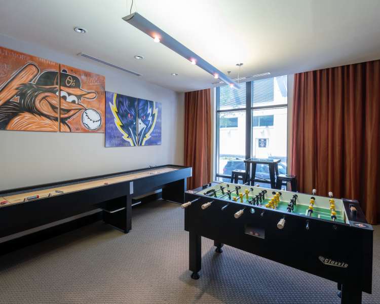 Gamming room at The Eden in Baltimore, Maryland