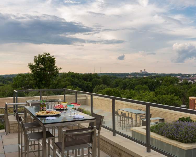 Enjoy the views from the roof top at 2001 Clarendon BLVD in Arlington, Virginia