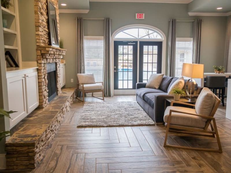 Beautiful Living Room at The Enclave at Deep River in Greensboro, North Carolina