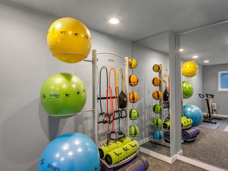 Fitness center at Union 18 in Seattle, Washington