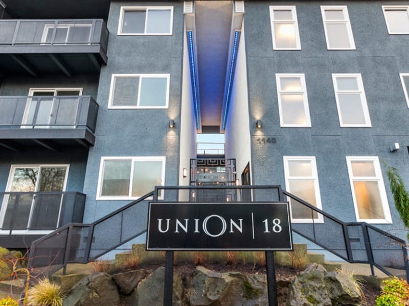 Exterior of Union 18 in Seattle, Washington