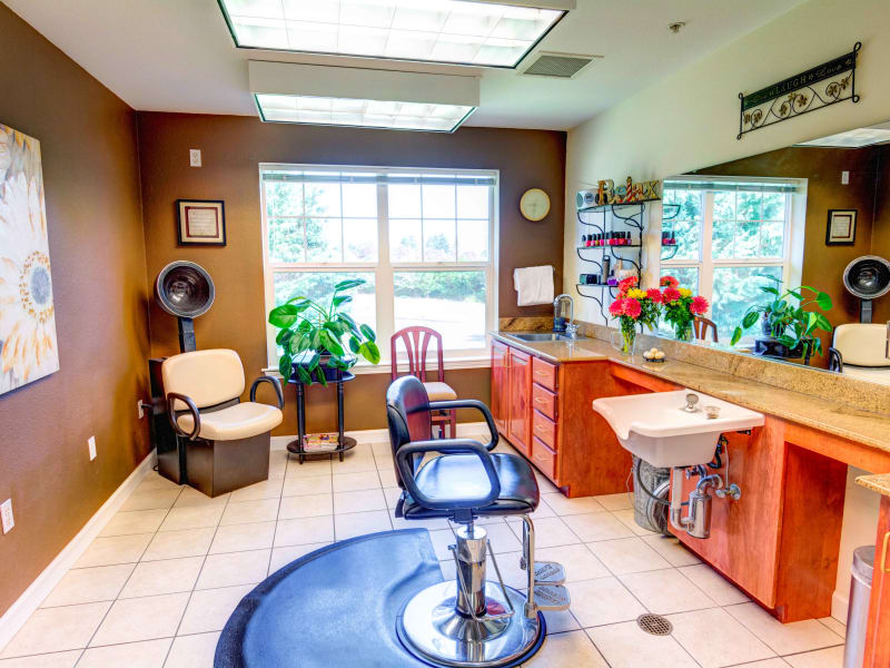 Beauty salon at Lone Oak Assisted Living in Eugene, Oregon