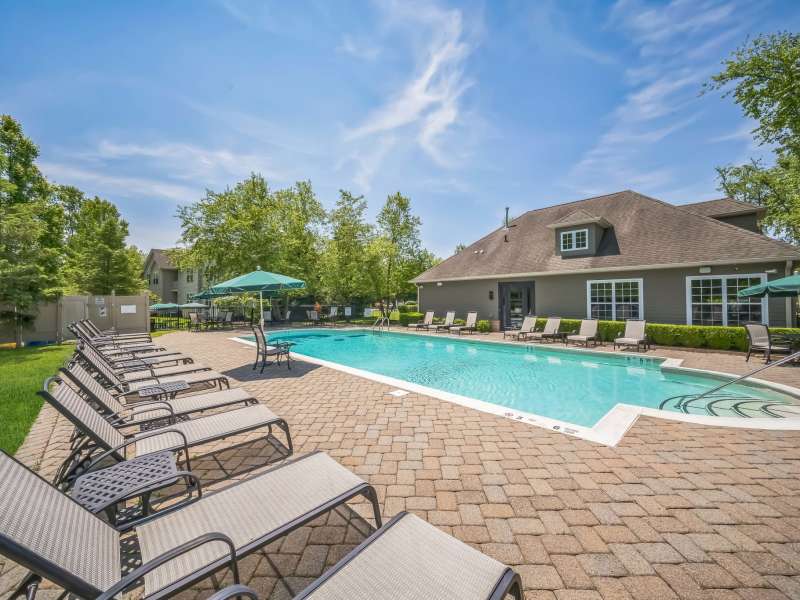 Luxury swimming pool at Riverbend at Wappingers Falls in Wappingers Falls, New York