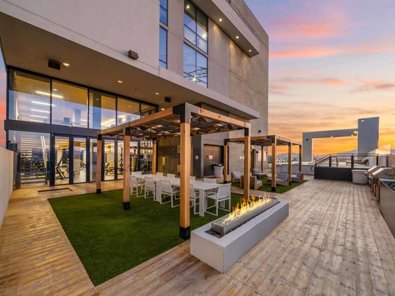Rooftop patio at Malibu, Tucson, Arizona