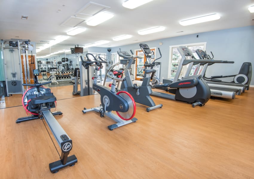 Fitness center at El Lago Apartments