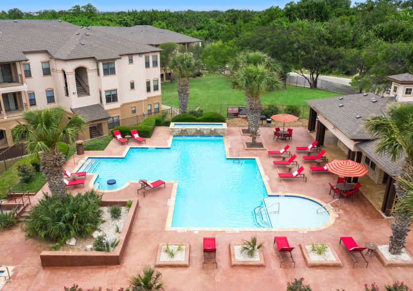 Swimming pool at Villas at Medical Center in San Antonio, Texas