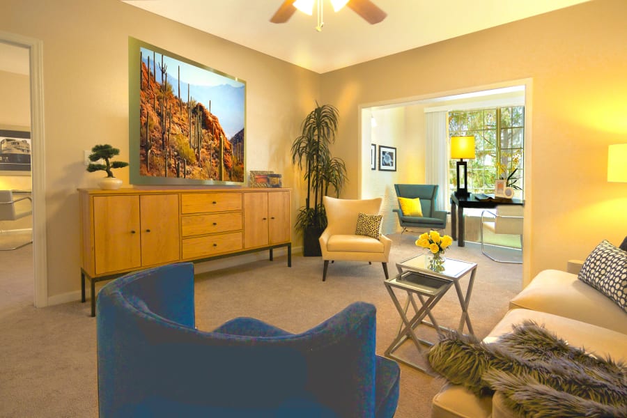 Well-decorated resident home at Casa Del Rio Senior Living in Peoria, Arizona