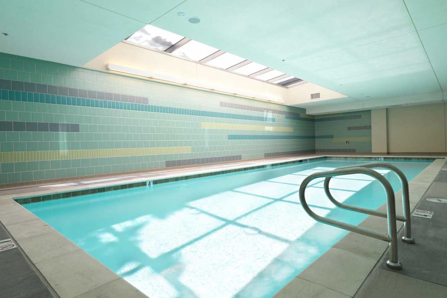 The pool at The Avant in Palo Alto, California.