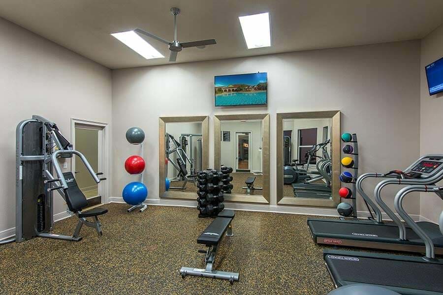Fitness center at The Spencer Park Row in Houston, Texas
