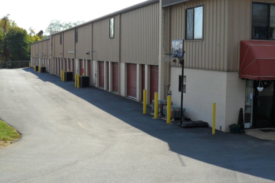 A locked outdoor unit at Warrenton Mini Storage in Warrenton, Virginia