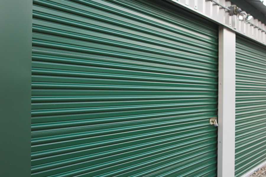 A locked outdoor unit at Zion Crossroads Mini Storage in Zion Crossroads, Virginia