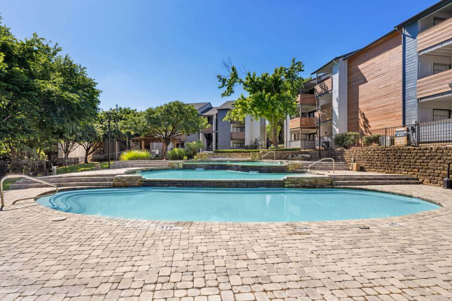 swimming pool at Admiral Apartments in Fort Worth, Texas