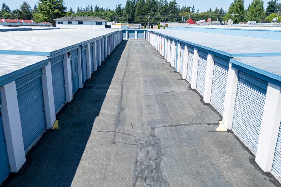 Convenient, ground-floor units at Prime Self Storage in Marysville, Washington