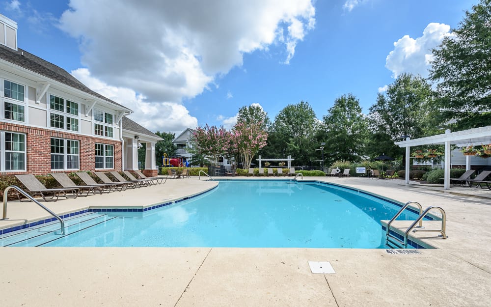 Swimming pool at Falls Creek Apartments & Townhomes in Raleigh, North Carolina