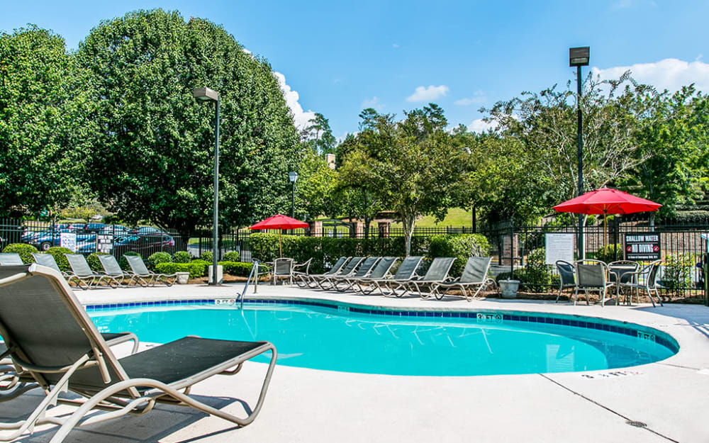 Swimming pool at Hampton Greene Apartment Homes in Columbia, South Carolina