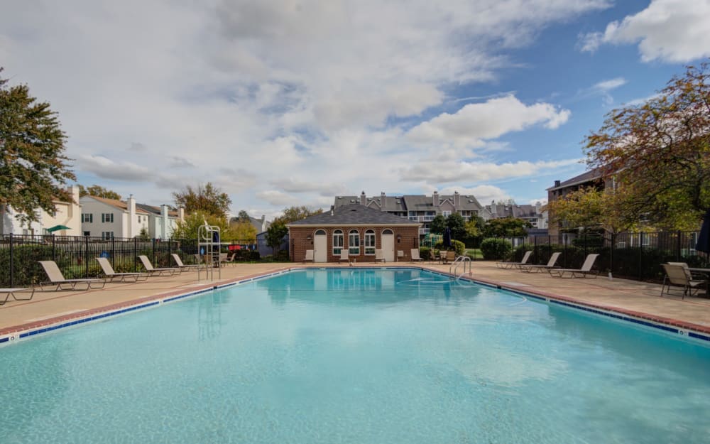Swimming pool at East Meadow Apartments in Fairfax, Virginia