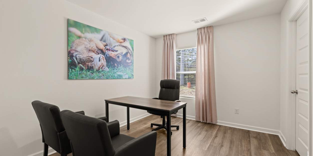 An office space at The Lakes at Statham in Statham, Georgia