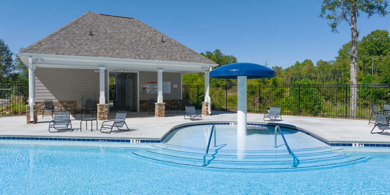 Sparkling swimming pool at The Lakes at Statham in Statham, Georgia