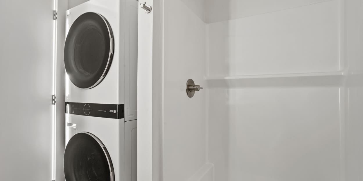 Laundry room at The Meadowlark at Fairview in Fairview, Oregon