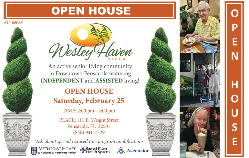 open house flyer at Wesley Haven Villa