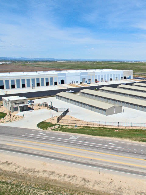 View of storage units at Self Storage at Centerra in Loveland, Colorado