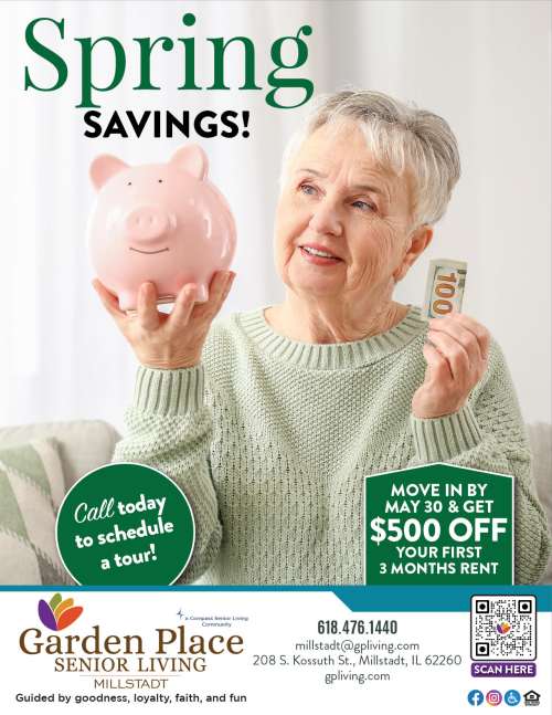 Spring Savings Special flyer at Garden Place Millstadt in Millstadt, Illinois