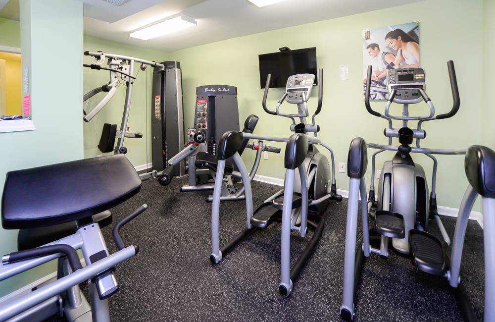 Fitness center at Mews at Annandale Townhomes in Annandale, New Jersey