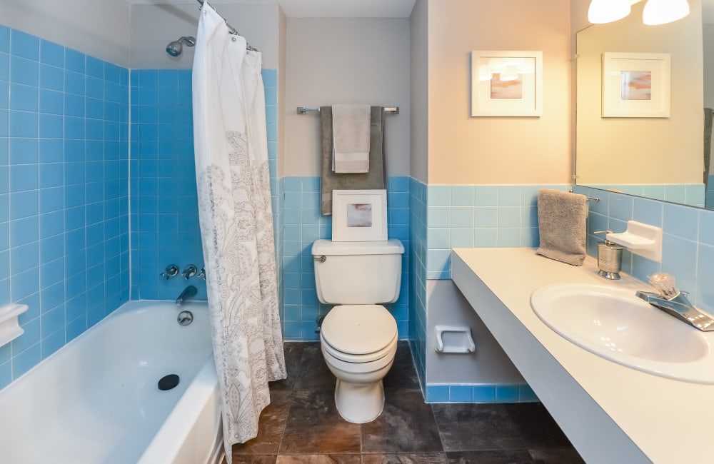 Bathroom at Brookside Manor Apartments & Townhomes in Lansdale, Pennsylvania