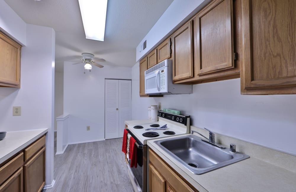 Spacious kitchen at Tamarron Apartment Homes in Olney, Maryland