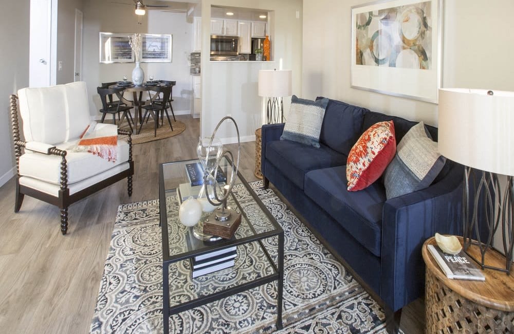 Living room at Cassia Apartments apartment homes in Santa Maria, California