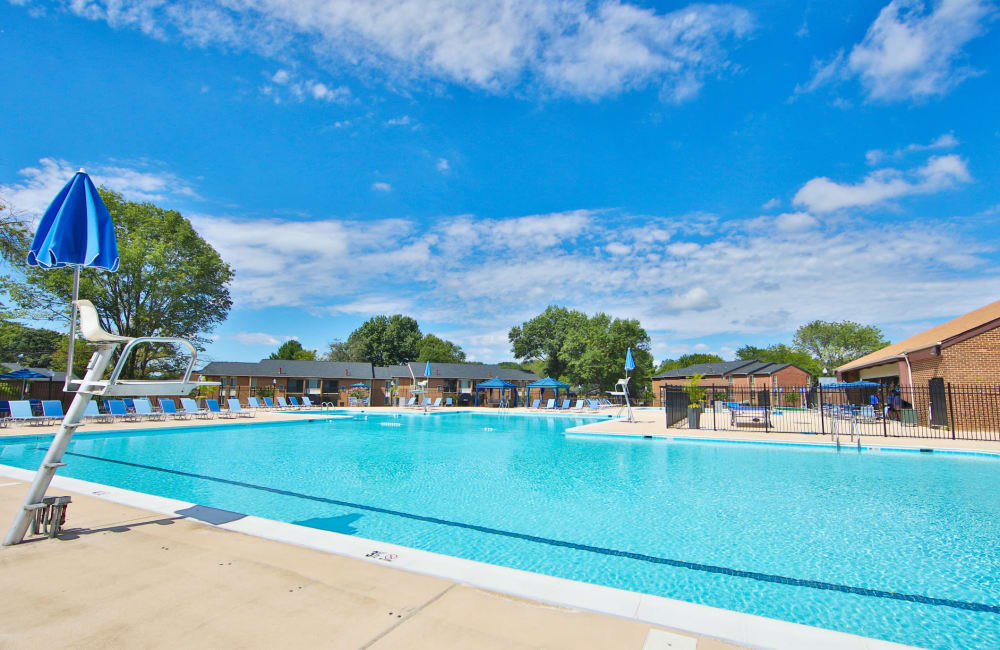 Swimming pool at Carriage Hill Apartment Homes in Randallstown, Maryland