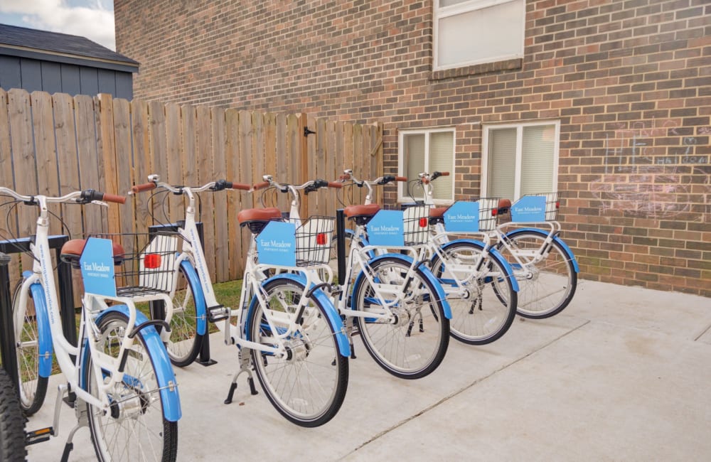 Bike share at East Meadow Apartments in Fairfax, Virginia