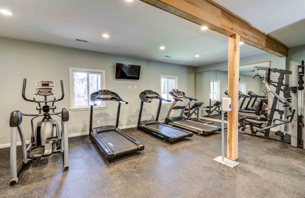 Fitness center at Auburn Place in Greenwood, Indiana