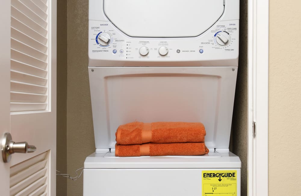 washer and dryer in home at Evelyn Gardens in Sunnyvale, California